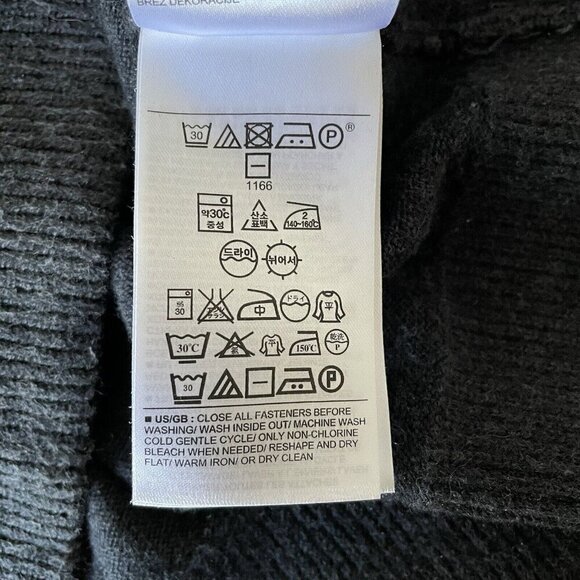 Banana Republic Size M Gray Cotton Silk Quarter Snap Mock Neck Pullover Sweater - Picture 8 of 10